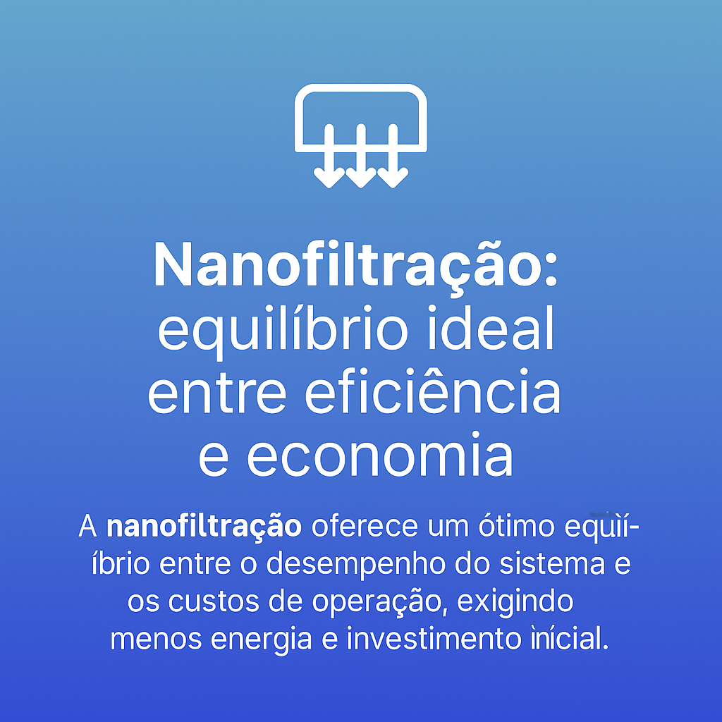 Nanofiltração: equilíbrio ideal entre eficiência e economia
