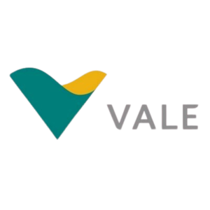 Logo da Vale empresa parceira da PAM Membranas Seletivas no setor industrial e mineração