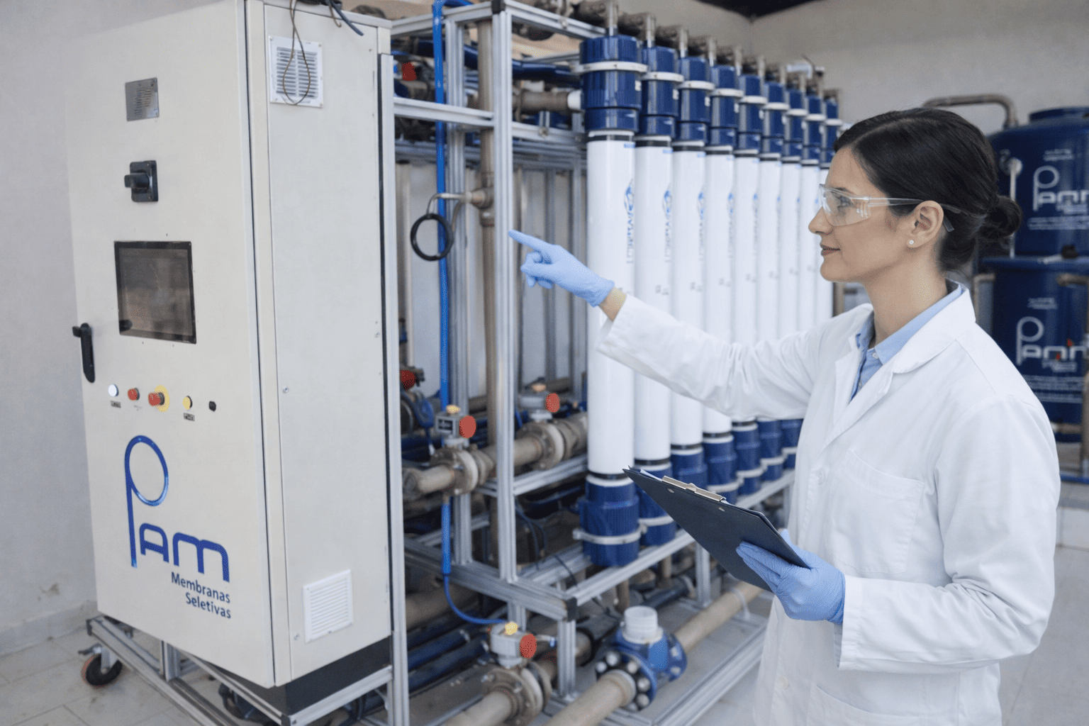 Sistema de microfiltração e ultrafiltração por membranas com módulos verticais desenvolvido pela PAM Membranas Seletivas